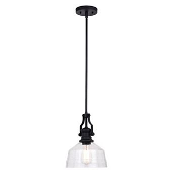 Beloit Farmhouse Kitchen Island 9 in W Mini Pendant Ceiling Light Fixture Clear Glass