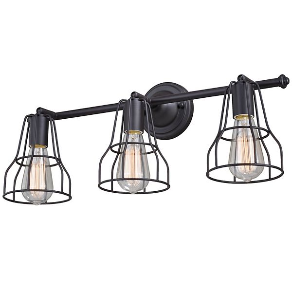 Clybourn Bronze Adjustable Wire Cage Bathroom Vanity Wall Light Fixture