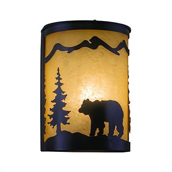 Rustic 1 Light Bronze Indoor Outdoor Flush Wall Sconce Fixture