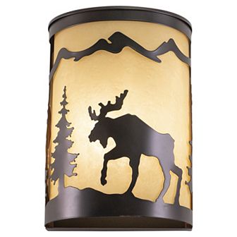 Rustic 1 Light Bronze Indoor Outdoor Flush Wall Sconce Fixture