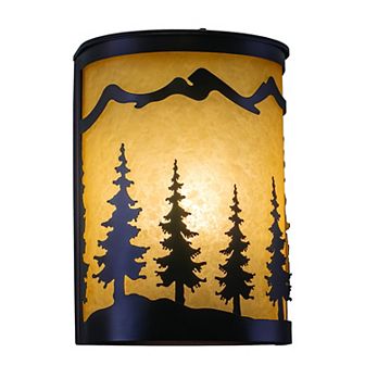 Rustic 1 Light Bronze Indoor Outdoor Flush Wall Sconce Fixture