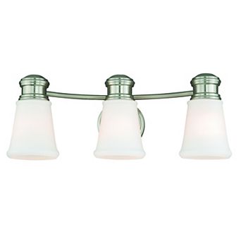 Malie Satin Nickel Bathroom Vanity Wall Light Fixture