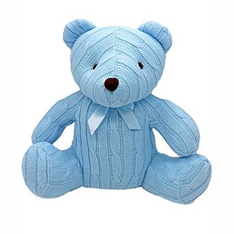 Baby Boys and Girls Large Cable Knit Bear