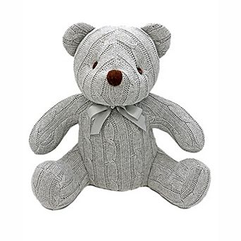 Baby Boys and Girls Large Cable Knit Bear