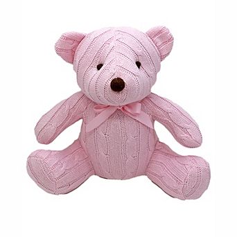 Baby Boys and Girls Large Cable Knit Bear