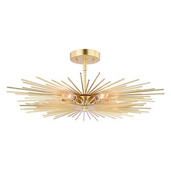 Nikko Mid-Century Modern Sputnik Semi Flush Mount Ceiling Light Fixture