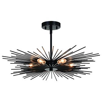 Nikko Mid-Century Modern Sputnik Semi Flush Mount Ceiling Light Fixture