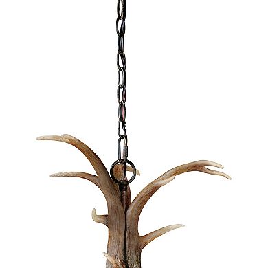 Yoho 6 Light Bronze Rustic Antler Chandelier