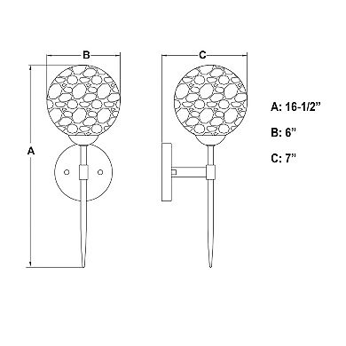 Olson 1 Light Mid-Century Modern Wall Sconce Fixture Clear Globe Glass