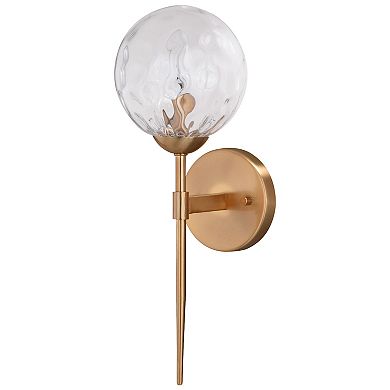Olson 1 Light Mid-Century Modern Wall Sconce Fixture Clear Globe Glass
