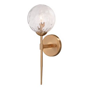 Olson 1 Light Mid-Century Modern Wall Sconce Fixture Clear Globe Glass