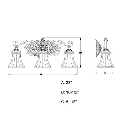 Avenant Bathroom Vanity Wall Light Fixture