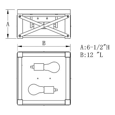 Colton 12-in W Brown Wood Cage Flush Mount Ceiling Light Fixture