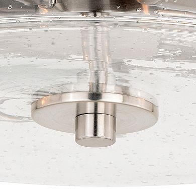 Addison 15-in W Contemporary Flush Mount Ceiling Light Fixture with Clear Glass