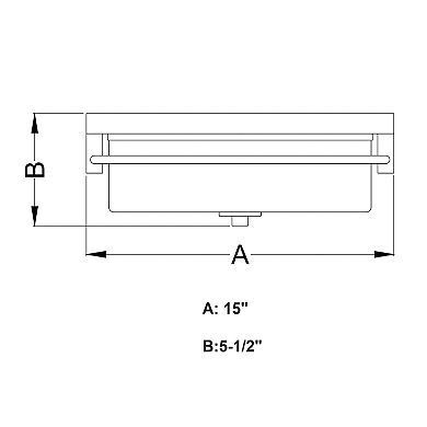 Addison 15-in W Contemporary Flush Mount Ceiling Light Fixture with Clear Glass