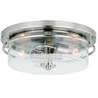 Addison 15 in W Contemporary Flush Mount Ceiling Light Fixture with Clear Glass