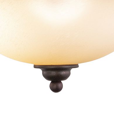 Monrovia 17-in W Bowl Semi Flush Mount Ceiling Light Fixture