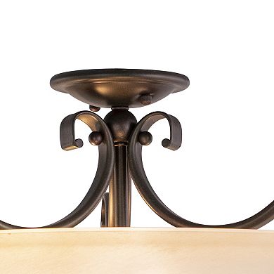 Monrovia 17-in W Bowl Semi Flush Mount Ceiling Light Fixture
