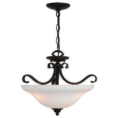 Monrovia 17-in W Bowl Semi Flush Mount Ceiling Light Fixture