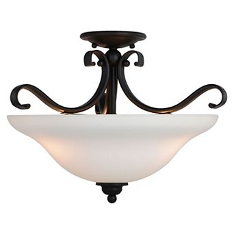 Monrovia 17 in W Bowl Semi Flush Mount Ceiling Light Fixture