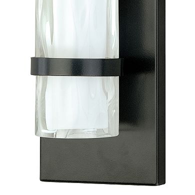 Vilo 1 Light Flush Bathroom Vanity ADA Wall Sconce with Double Glass Shade