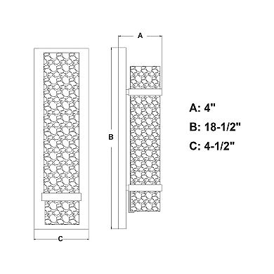 Vilo 1 Light Flush Bathroom Vanity ADA Wall Sconce with Double Glass Shade