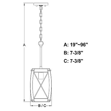 Montclare Black and White Ash Wood Farmhouse Cage Kitchen Island Mini Pendant Ceiling Light