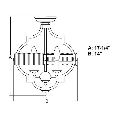 Beaumont 14-in W Gray and Natural Rope Farmhouse Cage Ceiling Light