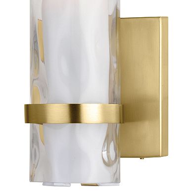 Vilo 1 Light Bathroom Vanity Wall Light Fixture with Double Glass Shade