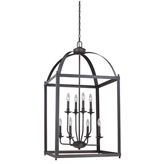 Juliet Bronze Lantern Cage Candle Pendant Light Fixture