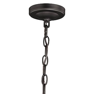 Cinta 5 Light Bronze Chandelier Clear Glass