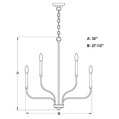 Harris 9 Light Candelabra Satin Nickel Candle Chandelier
