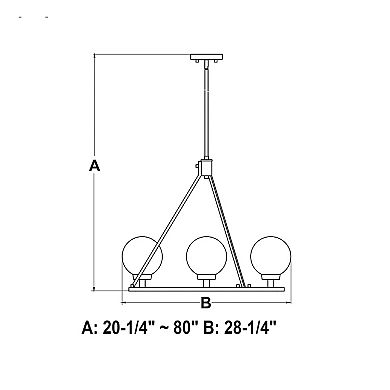 Lander 6 Light Matte Black Transitional Wheel Chandelier with Clear Glass Globes