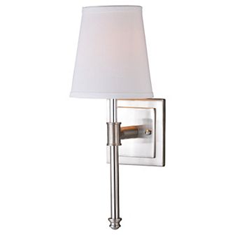 Ritz 1 Light Satin Nickel Bathroom Wall Fixture