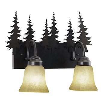 Yosemite Bronze Rustic Tree Bathroom Vanity Wall Light Fixture