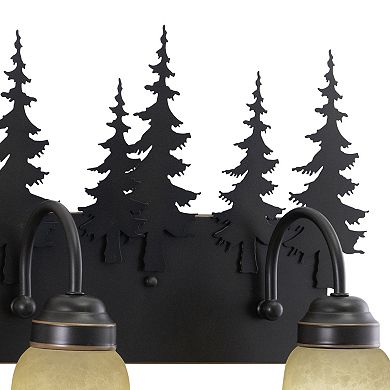 Yosemite Bronze Rustic Tree Bathroom Vanity Wall Light Fixture