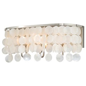 Elsa Capiz Shell Coastal Bathroom Vanity Wall Light Fixture