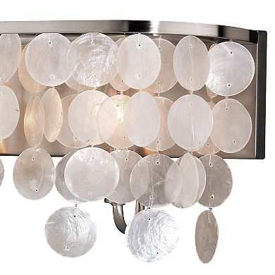 Elsa Capiz Shell Coastal Bathroom Vanity Wall Light Fixture