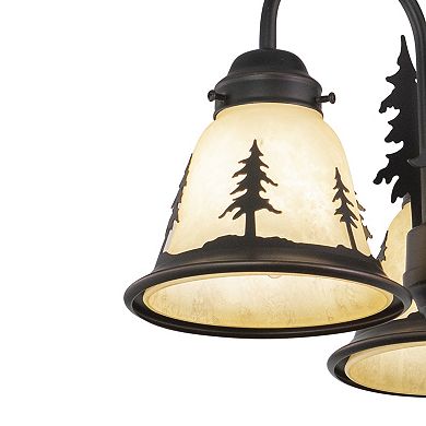 Rustic 3L LED Bronze Rustic Mini Chandelier or Ceiling Fan Light Kit