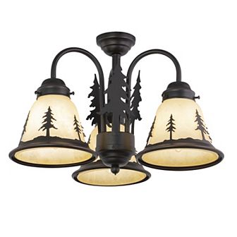 Rustic 3L LED Bronze Rustic Mini Chandelier or Ceiling Fan Light Kit