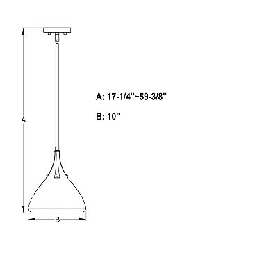 Dayna 1L White and Brass Contemporary Pendant Light with Metal Shade