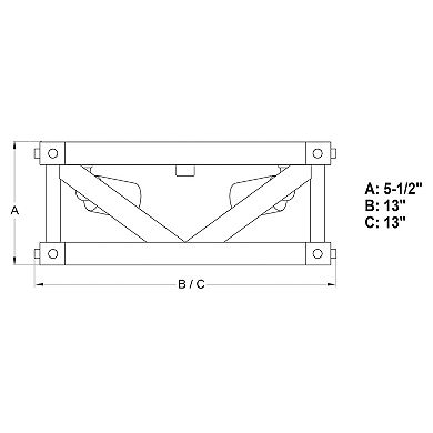 Wade 13-in W Black Rustic Square Open Cage Flush Mount Ceiling Light Fixture