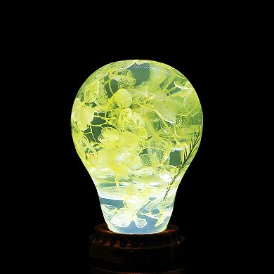 EP LIGHT 6.3" Yellow Hydrangea Vintage Lamp