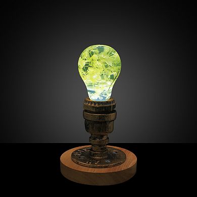 EP LIGHT 6.3" Yellow Hydrangea Vintage Lamp