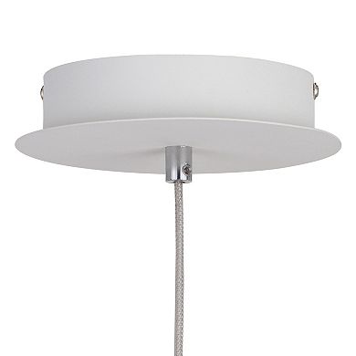 Ridgeway 1 Light White Integrated LED Contemporary Cage Pendant Light
