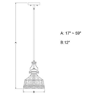 Beloit Farmhouse Kitchen Island 12-in. W Mini Pendant Ceiling Light Fixture Clear Glass