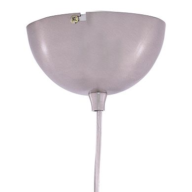 Milano Satin Nickel Mini Pendant Ceiling Light Fixture with Art Glass