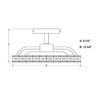 Clara 12.25-in W Integrated LED Satin Nickel Crystal Glam Semi Flush Mount Ceiling Light