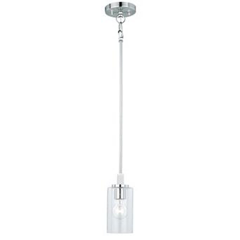 Addison Satin Nickel Urban Loft Mini Pendant Ceiling Light Clear Glass