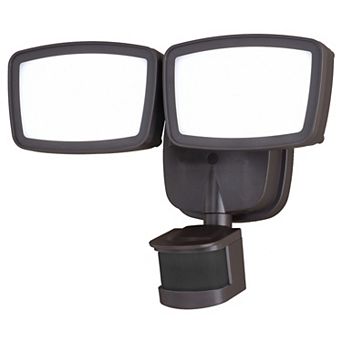 Bronze Integrated LED Motion Sensor Dusk to Dawn Outdoor Security Flood Light - 180 Range - 70 Ft